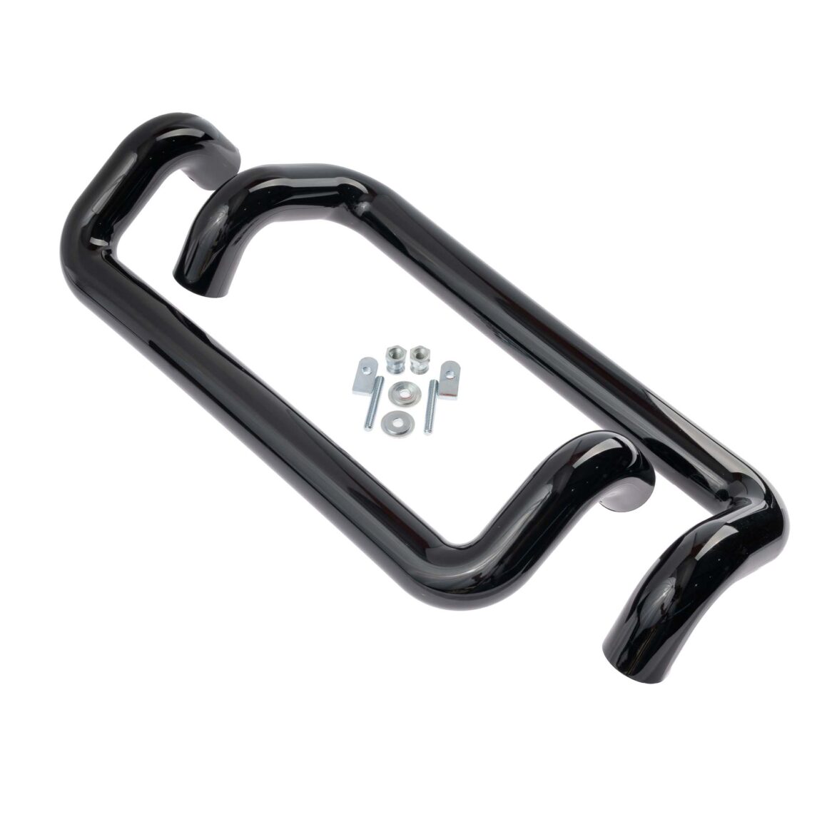 Mâner aplicat tip bară D 35 mm, spațial 4 colțuri, interax 350mm, negru, accesorii fixare incluse, Comunello 13065001-503