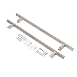Mâner aplicat tip bară pătrat 25 mm, spațial, bară aplicată înclinat, interax 600mm, L 800mm, set 2 buc, oțel inox satinat, accesorii fixare incluse, Comunello N721C903XB010