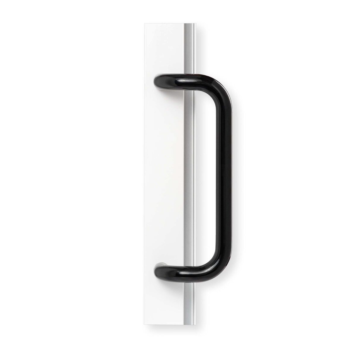Mâner aplicat tip bară D 30 mm, spațial 4 colțuri, interax 350mm, negru, accesorii fixare incluse, Comunello M220D002XA503
