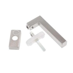Mâner ușă rectangular 19mm, mască bază dreptunghi, inox, Comunello Berlino DK