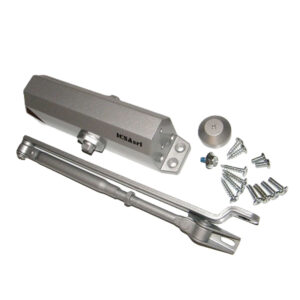 Amortizor ușă, cu braț articulat, forța 3, argintiu, ICSA 0610B00000