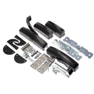 Mecanism antipanică în 3 puncte, sus, jos vertical, central lateral, inclusiv bara, finisaj negru/roșu, H 1030+1490 mm, Antipanic Unico 503