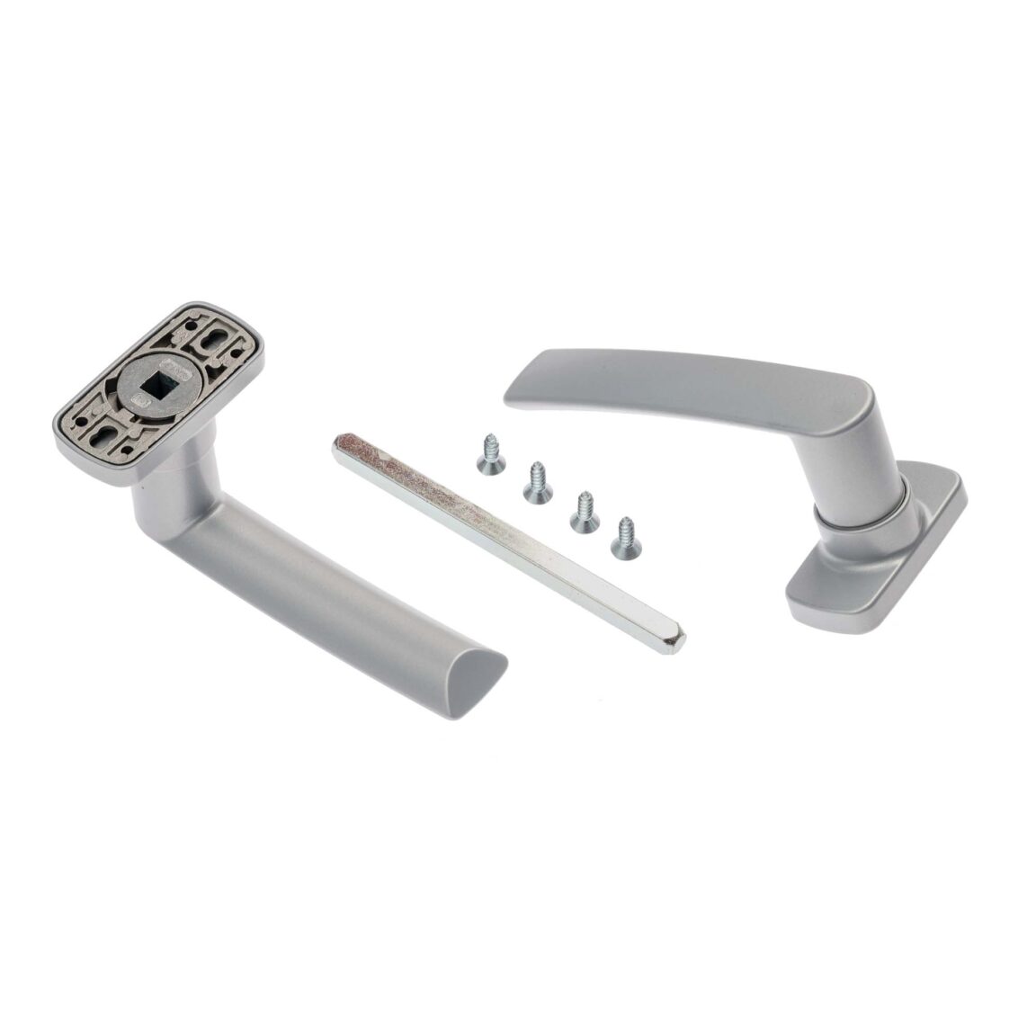Set mânere ușă, culoare argintiu, Fapim 2041