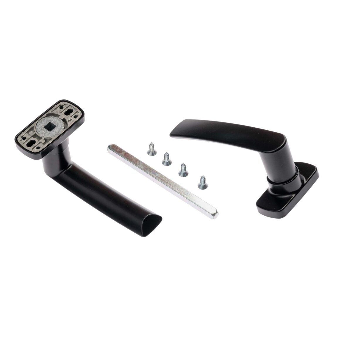 Set mânere ușă, culoare negru, Fapim 2041