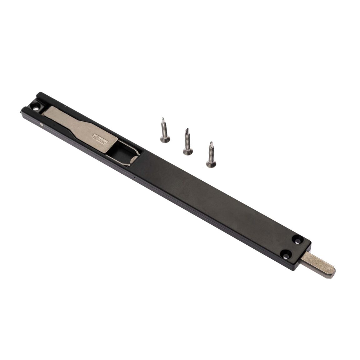 Zăvor ușă foaia 2, L 220mm,  culoare negru, Fapim 3722B