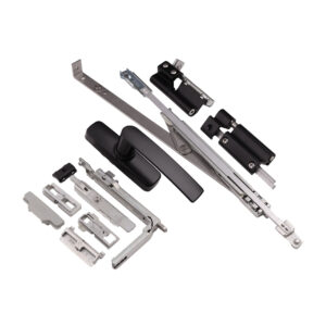 Kit fereastră dublă deschidere, braț scurt, 150 kg negru, Fapim 1336AF