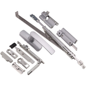 Kit fereastră dublă deschidere, braț mediu, 150 kg argintiu, Fapim 1336BF