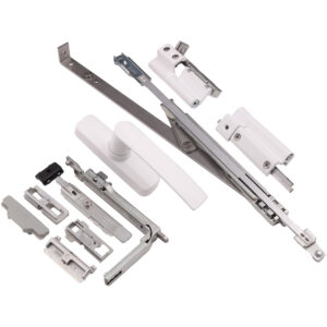 Kit fereastră dublă deschidere, braț mediu, 150 kg alb, Fapim 1336BF