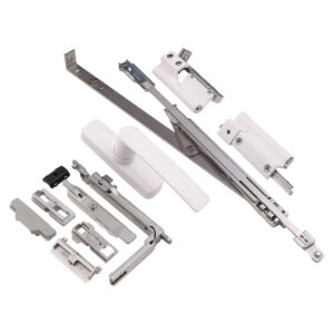 Kit fereastră dublă deschidere, braț scurt, 150 kg alb, Fapim 1336AF