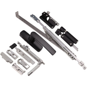 Kit fereastră dublă deschidere, braț mediu, 150 kg negru, Fapim 1336BF