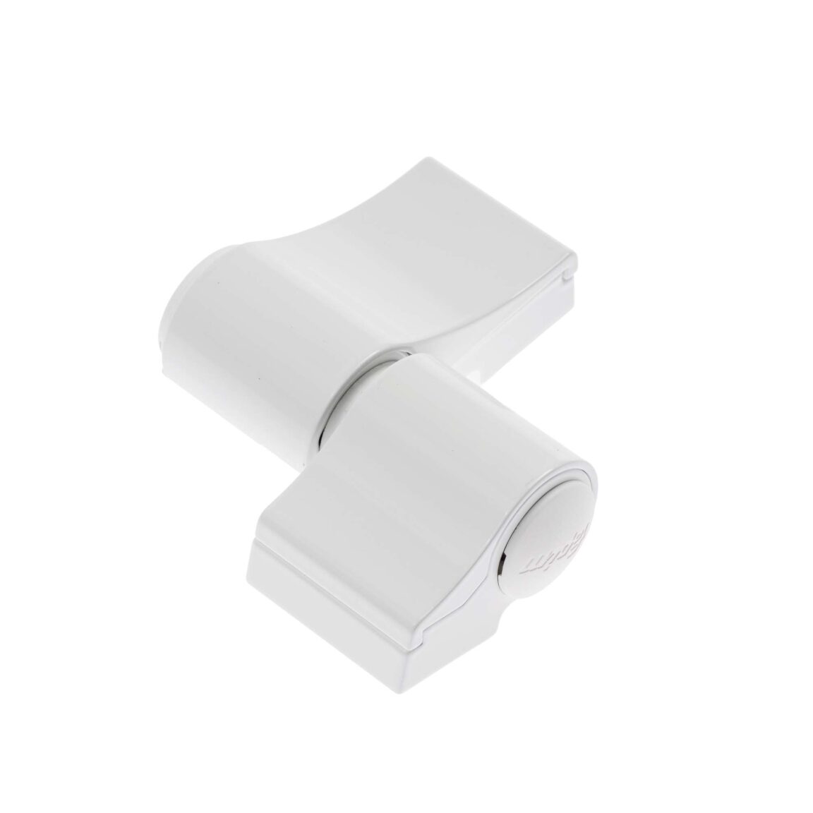 Balama aplicată 2 aripi inegale, culoare alb, interax 67mm, kitul de fixare nu este inclus, Fapim 7010VA